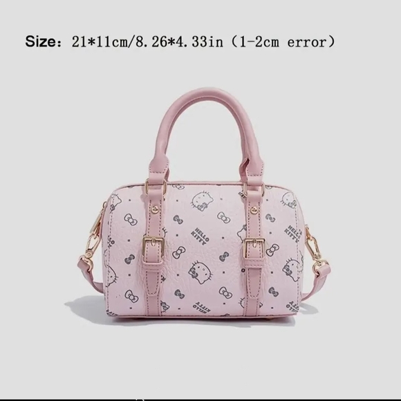 Hello Kitty Soft Pink Mini Bag Glossy Finish with Bow Details - Picture 6 of 8